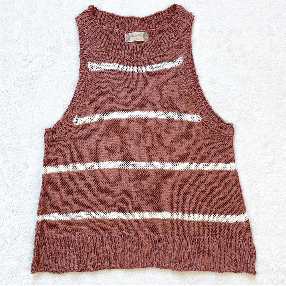 Altard State crop top sweater striped tank